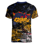 Adelaide Crows Women V-Neck T-Shirt Urban Graffiti Street Art - Bold Abstract Spray Paint