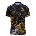 Adelaide Crows Zipper Polo Shirt Urban Graffiti Street Art - Bold Abstract Spray Paint