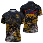 Adelaide Crows Zipper Polo Shirt Urban Graffiti Street Art - Bold Abstract Spray Paint