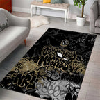 Collingwood Magpies Area Rug Urban Graffiti Street Art - Bold Abstract Spray Paint