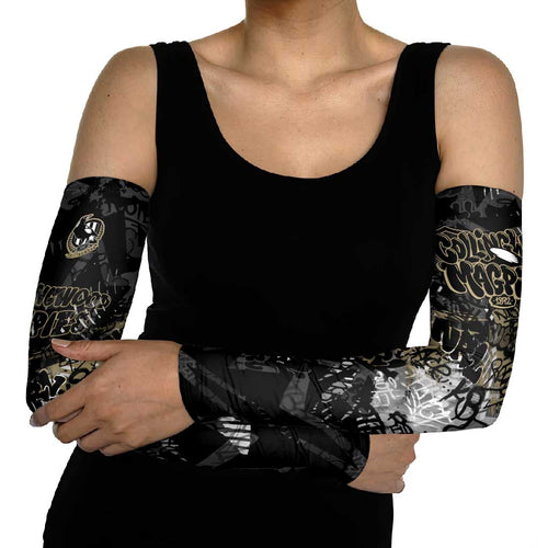 Collingwood Magpies Arm Sleeves Urban Graffiti Street Art - Bold Abstract Spray Paint