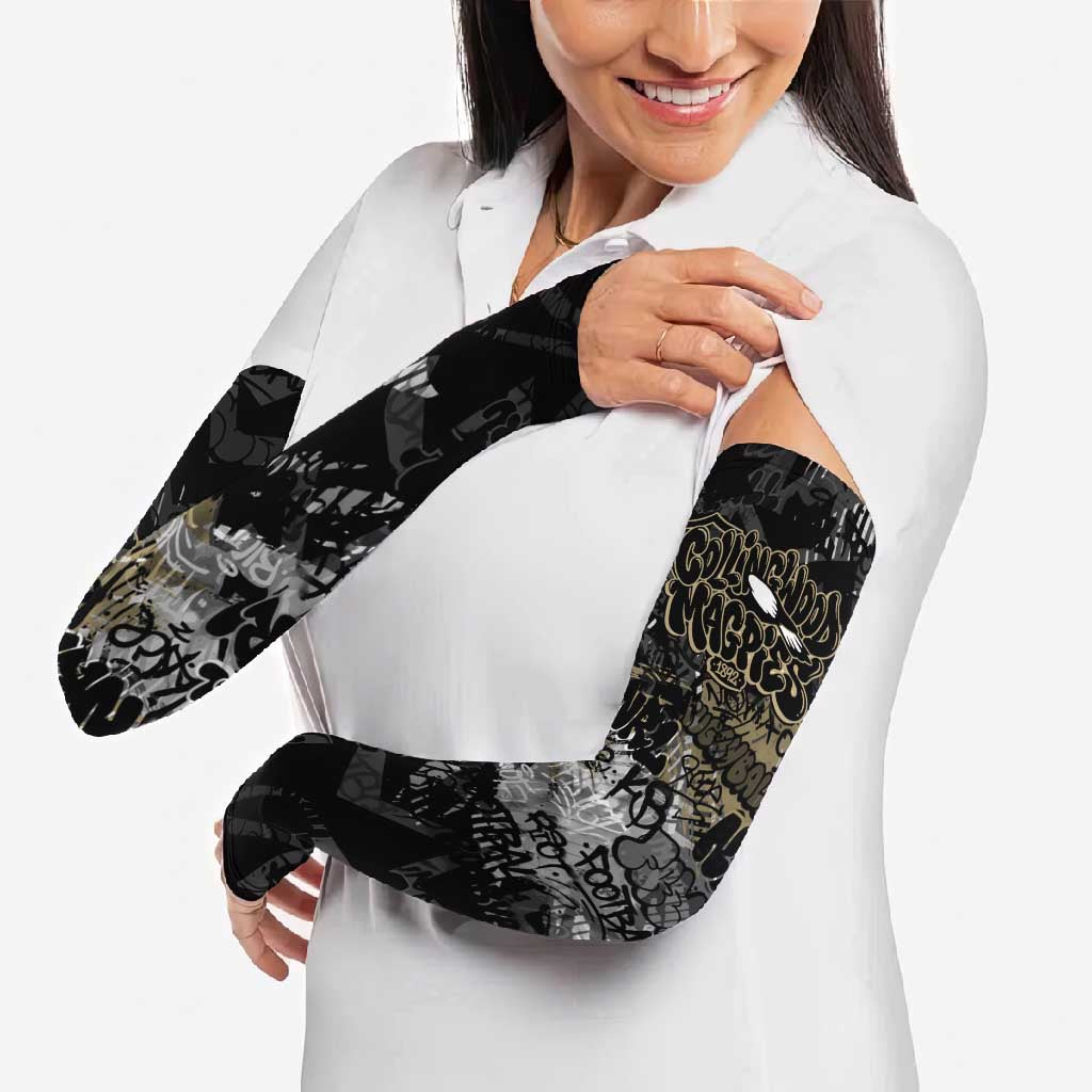 Collingwood Magpies Arm Sleeves Urban Graffiti Street Art - Bold Abstract Spray Paint