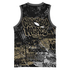 Collingwood Magpies Basketball Jersey Urban Graffiti Street Art - Bold Abstract Spray Paint