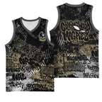Collingwood Magpies Basketball Jersey Urban Graffiti Street Art - Bold Abstract Spray Paint