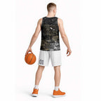 Collingwood Magpies Basketball Jersey Urban Graffiti Street Art - Bold Abstract Spray Paint