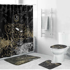 Collingwood Magpies Bathroom Set Urban Graffiti Street Art - Bold Abstract Spray Paint