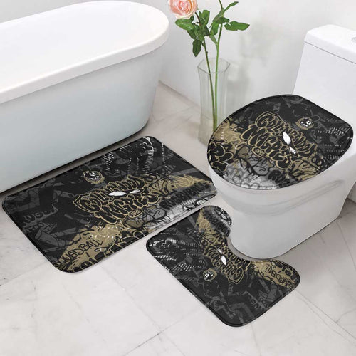 Collingwood Magpies Bathroom Set Urban Graffiti Street Art - Bold Abstract Spray Paint