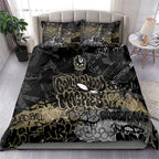 Collingwood Magpies Bedding Set Urban Graffiti Street Art - Bold Abstract Spray Paint
