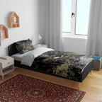Collingwood Magpies Bedding Set Urban Graffiti Street Art - Bold Abstract Spray Paint