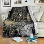 Collingwood Magpies Blanket Urban Graffiti Street Art - Bold Abstract Spray Paint