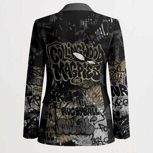 Collingwood Magpies Blazer Urban Graffiti Street Art - Bold Abstract Spray Paint