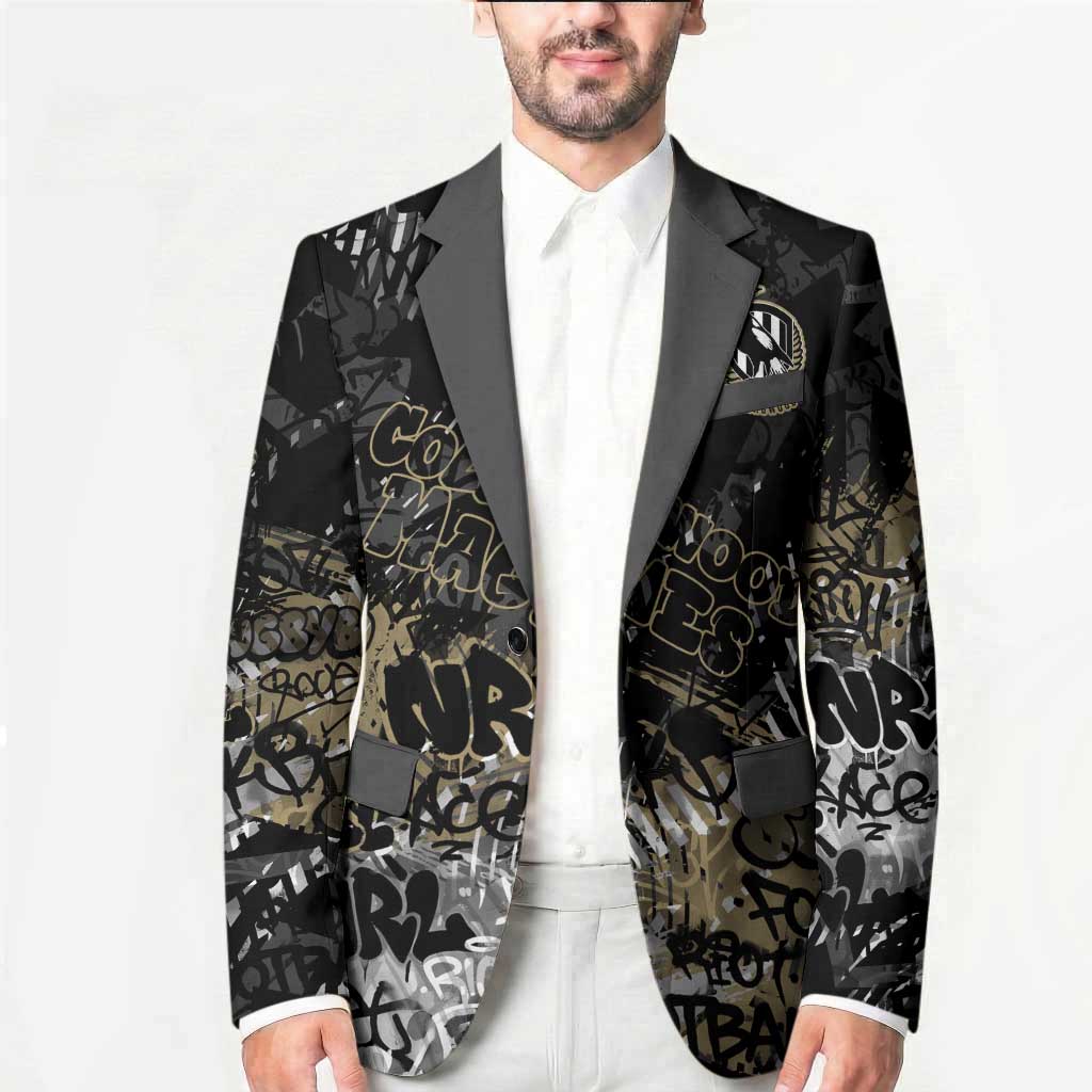 Collingwood Magpies Blazer Urban Graffiti Street Art - Bold Abstract Spray Paint
