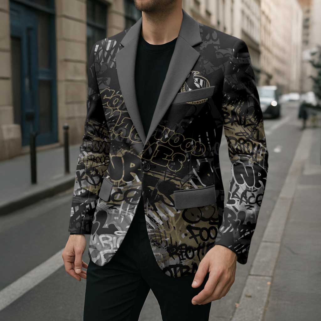Collingwood Magpies Blazer Urban Graffiti Street Art - Bold Abstract Spray Paint