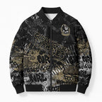 Collingwood Magpies Bomber Puffer Jacket Urban Graffiti Street Art - Bold Abstract Spray Paint