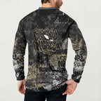 Collingwood Magpies Button Sweatshirt Urban Graffiti Street Art - Bold Abstract Spray Paint