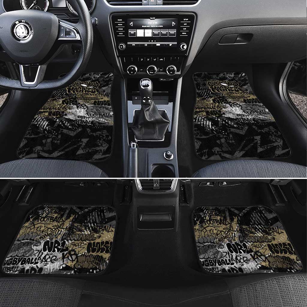 Collingwood Magpies Car Mats Urban Graffiti Street Art - Bold Abstract Spray Paint