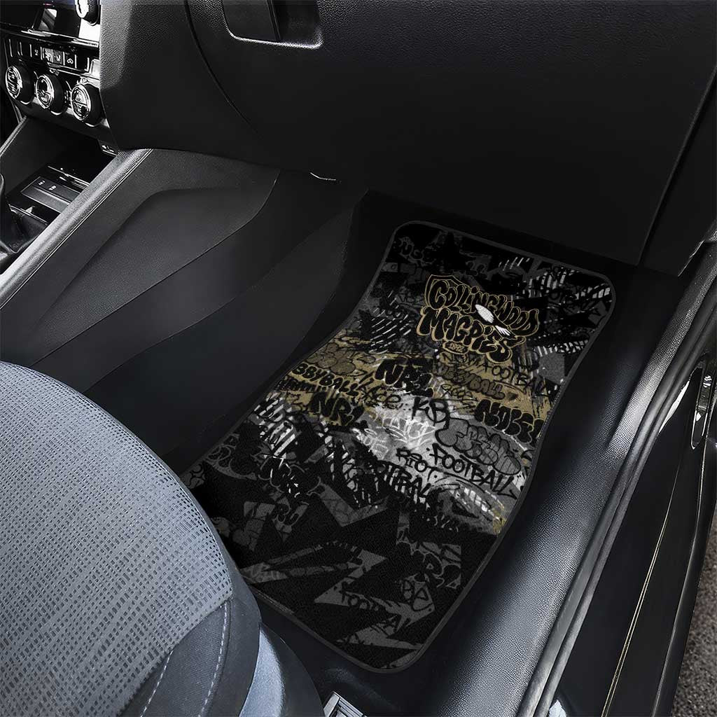 Collingwood Magpies Car Mats Urban Graffiti Street Art - Bold Abstract Spray Paint