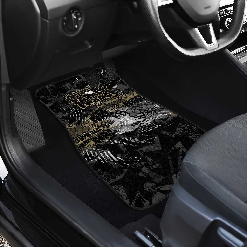 Collingwood Magpies Car Mats Urban Graffiti Street Art - Bold Abstract Spray Paint