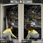 Collingwood Magpies Door Cover Urban Graffiti Street Art - Bold Abstract Spray Paint
