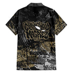 Collingwood Magpies Family Matching Mermaid Dress and Hawaiian Shirt Urban Graffiti Street Art - Bold Abstract Spray Paint