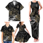Collingwood Magpies Family Matching Tank Maxi Dress and Hawaiian Shirt Urban Graffiti Street Art - Bold Abstract Spray Paint