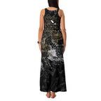Collingwood Magpies Family Matching Tank Maxi Dress and Hawaiian Shirt Urban Graffiti Street Art - Bold Abstract Spray Paint