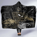 Collingwood Magpies Hooded Blanket Urban Graffiti Street Art - Bold Abstract Spray Paint