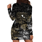 Collingwood Magpies Hoodie Dress Urban Graffiti Street Art - Bold Abstract Spray Paint