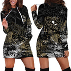Collingwood Magpies Hoodie Dress Urban Graffiti Street Art - Bold Abstract Spray Paint