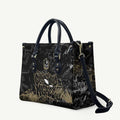 Collingwood Magpies Leather Bag Urban Graffiti Street Art - Bold Abstract Spray Paint