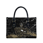 Collingwood Magpies Leather Bag Urban Graffiti Street Art - Bold Abstract Spray Paint