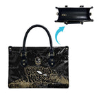 Collingwood Magpies Leather Bag Urban Graffiti Street Art - Bold Abstract Spray Paint