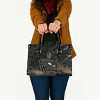 Collingwood Magpies Leather Bag Urban Graffiti Street Art - Bold Abstract Spray Paint