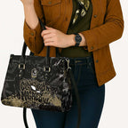 Collingwood Magpies Leather Bag Urban Graffiti Street Art - Bold Abstract Spray Paint
