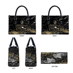 Collingwood Magpies Leather Bag Urban Graffiti Street Art - Bold Abstract Spray Paint