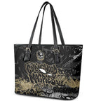 Collingwood Magpies Leather Tote Bag Urban Graffiti Street Art - Bold Abstract Spray Paint