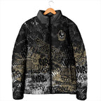 Collingwood Magpies Padded Jacket Urban Graffiti Street Art - Bold Abstract Spray Paint