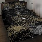Collingwood Magpies Quilt Bed Set Urban Graffiti Street Art - Bold Abstract Spray Paint