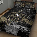 Collingwood Magpies Quilt Bed Set Urban Graffiti Street Art - Bold Abstract Spray Paint