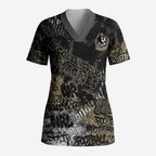 Collingwood Magpies Scrub Top Urban Graffiti Street Art - Bold Abstract Spray Paint