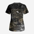 Collingwood Magpies Scrub Top Urban Graffiti Street Art - Bold Abstract Spray Paint