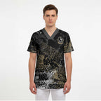 Collingwood Magpies Scrub Top Urban Graffiti Street Art - Bold Abstract Spray Paint