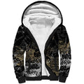 Collingwood Magpies Sherpa Hoodie Urban Graffiti Street Art - Bold Abstract Spray Paint