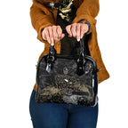 Collingwood Magpies Shoulder Handbag Urban Graffiti Street Art - Bold Abstract Spray Paint