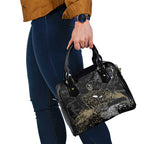Collingwood Magpies Shoulder Handbag Urban Graffiti Street Art - Bold Abstract Spray Paint