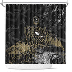 Collingwood Magpies Shower Curtain Urban Graffiti Street Art - Bold Abstract Spray Paint