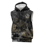 Collingwood Magpies Sleeveless Hoodie Urban Graffiti Street Art - Bold Abstract Spray Paint