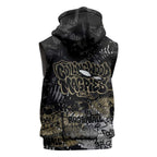 Collingwood Magpies Sleeveless Hoodie Urban Graffiti Street Art - Bold Abstract Spray Paint