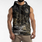 Collingwood Magpies Sleeveless Hoodie Urban Graffiti Street Art - Bold Abstract Spray Paint