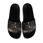 Collingwood Magpies Slide Sandals Urban Graffiti Street Art - Bold Abstract Spray Paint